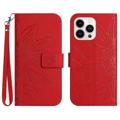 Funda Sunflower para iPhone 14 Pro Max - Estilo Cartera - Rojo