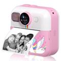 CP02 Cámara Digital HD para Niños con Impresora Térmica y Tarjeta TF 32G - Rosa