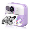 CP02 Cámara Digital HD para Niños con Impresora Térmica y Tarjeta TF 32G - Morado