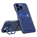 Capa Ranhura de Cartão para iPhone 14 Pro CamStand - Azul Escuro