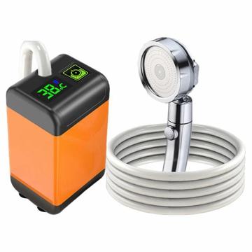 Ducha eléctrica para camping con control inteligente de la temperatura y 3 modos de rociado - 7800mAh