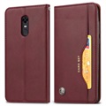 Funda Estilo Cartera para OnePlus 6T - Serie Card Set - Vino Tinto