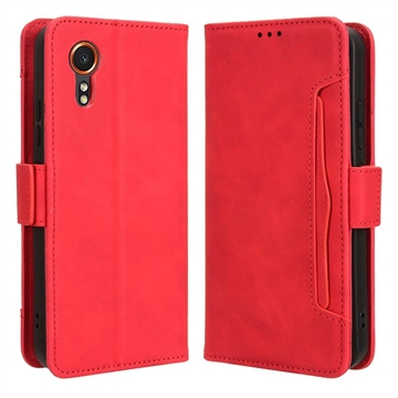 Funda Estilo Cartera Cardholder Serie para Samsung Galaxy Xcover7 - Rojo