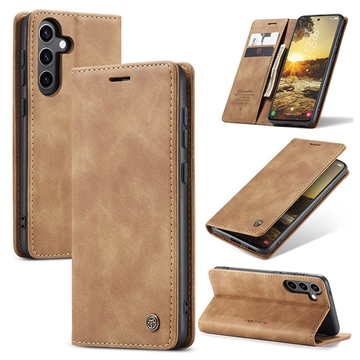 Funda Caseme Serie 013 para Samsung Galaxy S24 FE - Estilo Cartera - Marrón