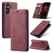 Funda Caseme Serie 013 para Samsung Galaxy S24 FE - Estilo Cartera - Vino Tinto