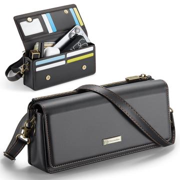 Caseme Me30 3-en-1 Crossbody Bolsa para teléfono - 4"-7.5" - Negro