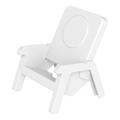 Soporte de carga inalámbrico y amplificador de sonido estilo silla - 15W - Blanco