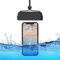 Funda impermeable TPU transparente universal IPX8 con función táctil - 7" - Negro