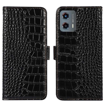 Funda Crocodile con RFID para Motorola Moto G (2023) - Estilo Cartera