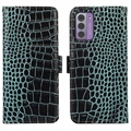 Funda Crocodile con RFID para Nokia G42 - Estilo Cartera - Verde