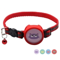 Linda Funda de Silicona Apple Airtag con Collar Reflectante y Pegatinas para Mascotas - Rojo