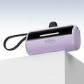 Cyke X3 Lightning Power Bank con cables USB-C y USB-A - 5000mAh - Morado