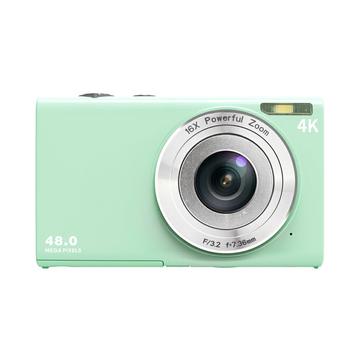 DC402-AF 4K Kids 48MP Digital Camera Auto Focus 16X Digital Zoom Vlogging Camera for Teens - Verde claro