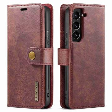 DG.Ming 2-en-1 Funda estilo cartera para Samsung Galaxy S23 5G - Vino Tinto