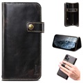 Funda Clásica de Cuero Qialino para Samsung Galaxy Note10+ - Estilo Cartera - Negro