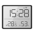 Despertador digital / Reloj eléctrico LCD - Calendario, visualización de temperatura y humedad - Negro