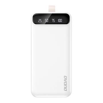 Dudao K8s+ Power Bank 30000mAh - 2x USB / USB-C, Luz LED - Blanco