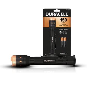 Duracell Linterna LED de Aluminio con Función Zoom - 150lm