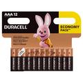 Pilas alcalinas Duracell Basic LR03/AAA - 12 uds.