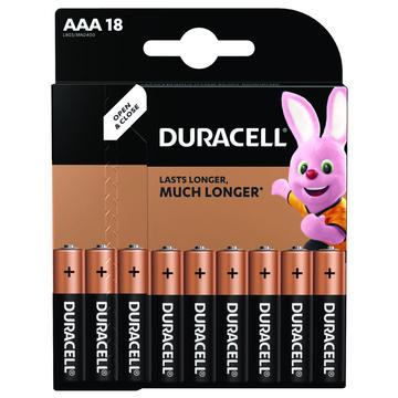 Pilas alcalinas Duracell Basic LR03/AAA - 18 uds.