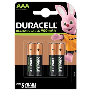 Pilas recargables Duracell Recharge Turbo R03/AAA 900mAh - 4 uds.