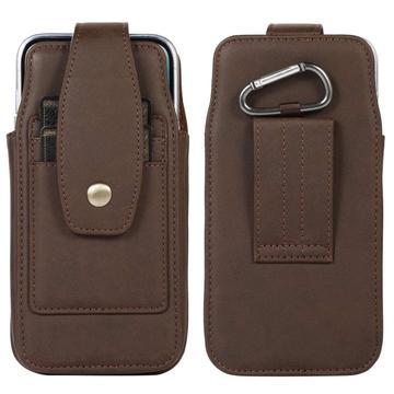 Elegante funda universal con clip para cinturón de 6.7" - ranuras para tarjetas, mosquetón