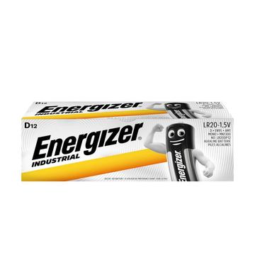 Pilas alcalinas Energizer Industrial LR20/D - 12 uds.