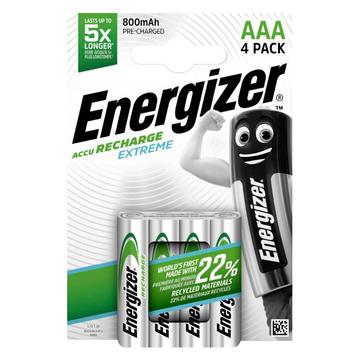 Pilas recargables Energizer Recharge Extreme R03/AAA 800mAh - 4 uds.