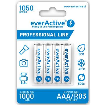 EverActive Professional Line EVHRL03-1050 Pilas recargables AAA 1050mAh - 4 uds.