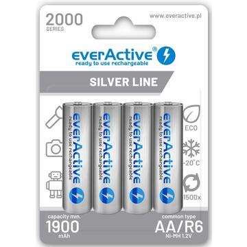 EverActive Silver Line EVHRL6-2000 Pilas recargables AA 2000mAh - 4 uds.