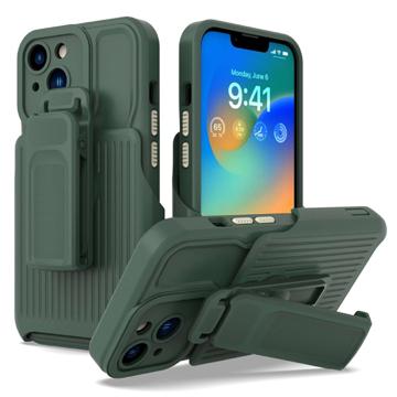 Carcasa Híbrida con Clip Serie Explorer para iPhone 14 Plus - Verde Oscuro