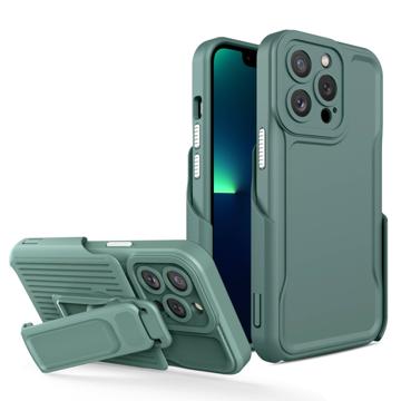 Carcasa Híbrida con Clip Serie Explorer para iPhone 14 Pro - Verde Oscuro