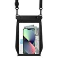 Funda estanca universal extragrande con cordón - 8.2" - Negro