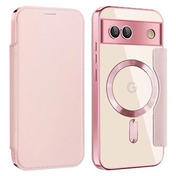 Funda abatible Google Pixel 8a con ranura para tarjeta - Compatible con MagSafe - Rosa