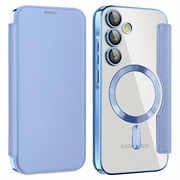 Funda abatible Samsung Galaxy A35 con ranura para tarjeta - Compatible con MagSafe - Azul