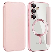 Funda abatible Samsung Galaxy A35 con ranura para tarjeta - Compatible con MagSafe - Rosa