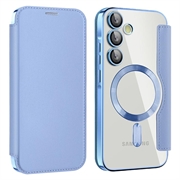 Funda abatible Samsung Galaxy A55 con ranura para tarjeta - Compatible con MagSafe - Azul