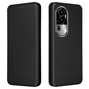 Funda con Tapa para Oppo Reno10 Pro+ - Fibra de Carbon