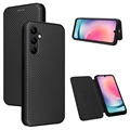 Funda con Tapa para Samsung Galaxy A24 4G - Fibra de Carbon