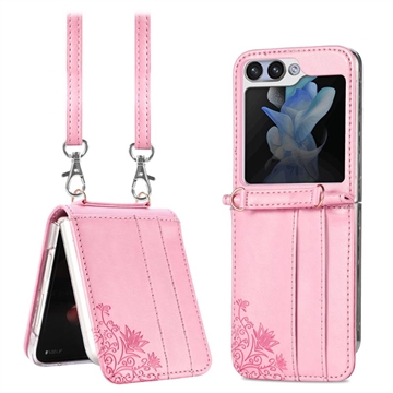 Carcasa con Correa Floral Print para Samsung Galaxy Z Flip5