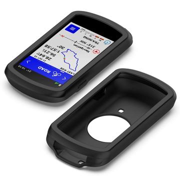 Funda protectora de silicona blanda resistente a arañazos para ordenador GPS de bicicleta Garmin Edge 1040 - Negro