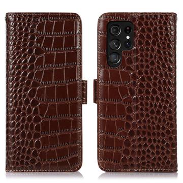 Funda Crocodile con RFID para Samsung Galaxy S23 Ultra 5G - Estilo Cartera