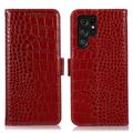 Funda Crocodile con RFID para Samsung Galaxy S23 Ultra 5G - Estilo Cartera