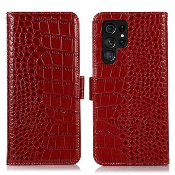 Funda Crocodile con RFID para Samsung Galaxy S23 Ultra 5G - Estilo Cartera