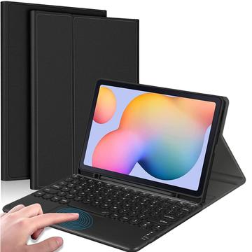 Para Samsung Galaxy Tab S6 Lite 2020/2022/2024 Teclado Bluetooth con panel táctil, cubierta de cuero PU con portalápices