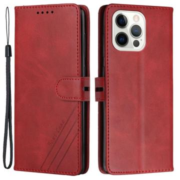 Funda Estilo Cartera para iPhone 14 Pro - Business Style - Rojo