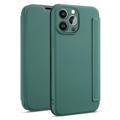 Funda con Tapa Estilo Delgado para iPhone 14 Pro - Verde Oscuro