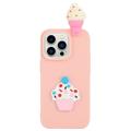 Funda de TPU 3D dibujos animados para iPhone 14 Pro - Helado