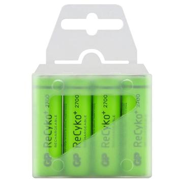 GP ReCyko+ 2700 Pilas AA recargables 2600mAh con caja de plástico - 4 uds.