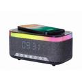 Gembird Reloj Despertador Digital con Luces RGB, Carga Inalámbrica 15W